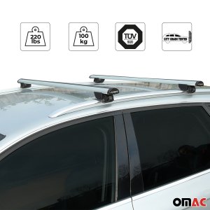 BMW X3 Roof Rack Cross Bars - Omac - Beamar - Gray - '11-'17